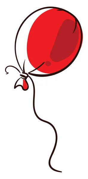 Zeichnung Roter Ballon Illustration Vektor Auf Weißem Hintergrund — Stockvektor