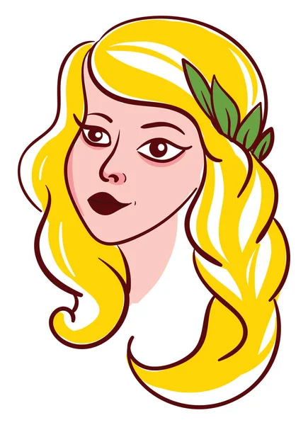 Blonde Göttin Aphrodite Illustration Vektor Auf Weißem Hintergrund — Stockvektor