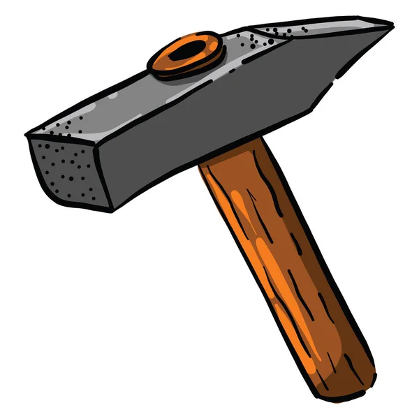Hammer Tool Illustration Vector White Background — Stock Vector