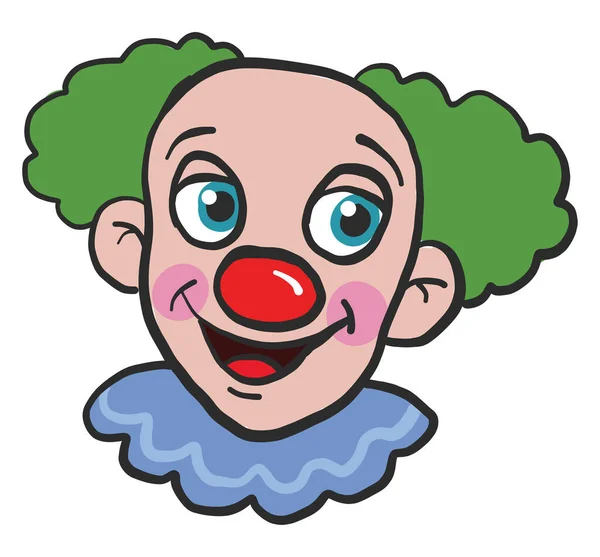Счастливый Клоун Иллюстрация Вектор Белом Фоне — стоковый вектор