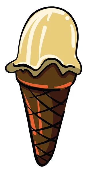 Eiscreme Illustration Vektor Auf Weißem Hintergrund — Stockvektor