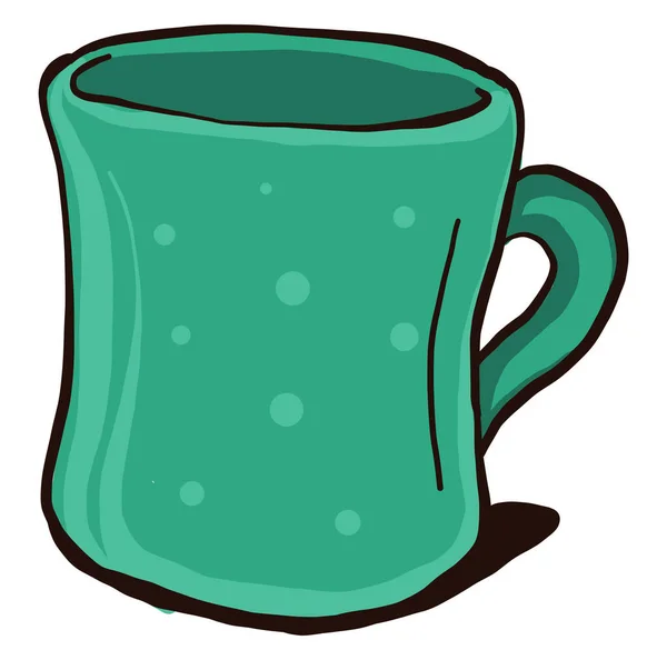 Grüne Tasse Illustration Vektor Auf Weißem Hintergrund — Stockvektor
