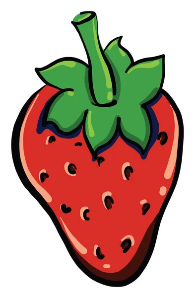 红色草莓 白色背景上的载体 — 图库矢量图片