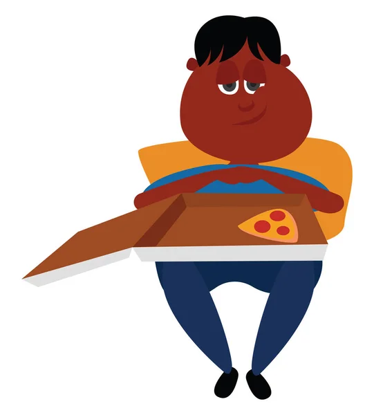 Son Dilim Pizza Illüstrasyon Beyaz Arkaplanda Vektör — Stok Vektör