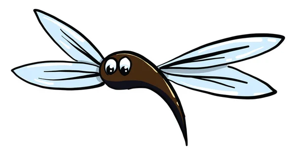 Komáry Ilustrace Vektor Bílém Pozadí — Stockový vektor