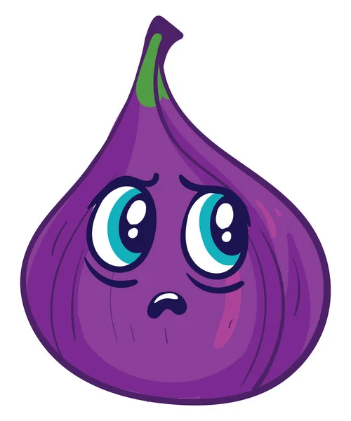 Sad Fig Illustration Vektor Vit Bakgrund — Stock vektor