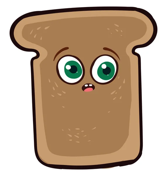 Scared Toast Illustration Vector White Background — Stock Vector