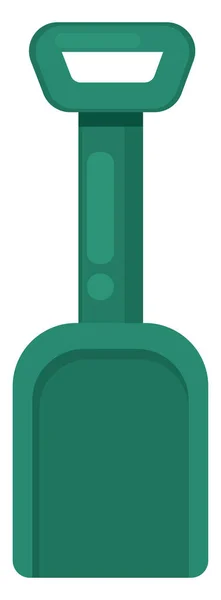 緑のへらイラスト白い背景のベクトル — ストックベクタ