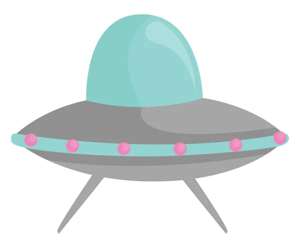 Ufo Illustration Vektor Vit Bakgrund — Stock vektor