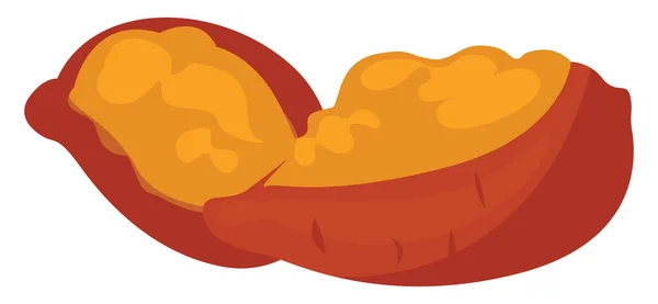 Süßkartoffel Illustration Vektor Auf Weißem Hintergrund — Stockvektor