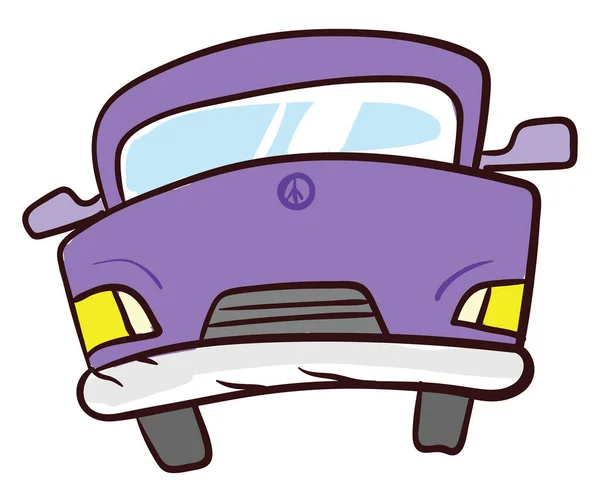 Purple Car Illustration Vector White Background — Stock Vector
