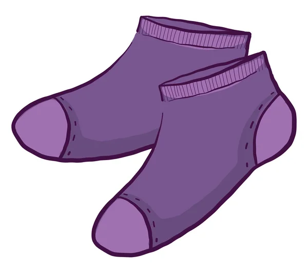 Calcetines Púrpura Ilustración Vector Sobre Fondo Blanco — Vector de stock