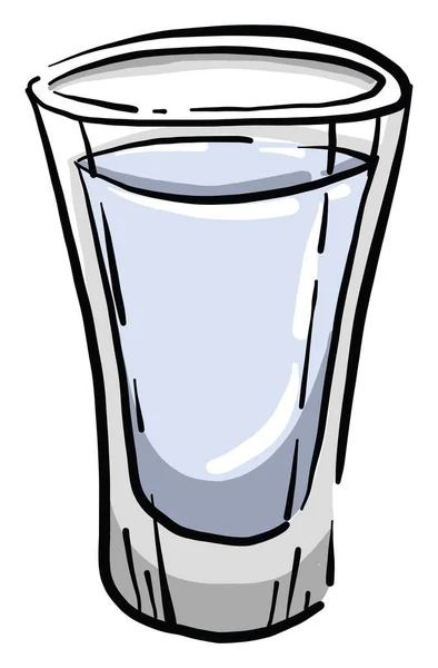 Vodka Vidrio Ilustración Vector Sobre Fondo Blanco — Vector de stock