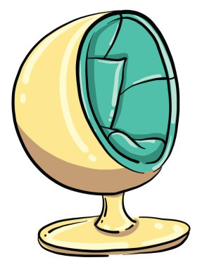 Koltuk, illüstrasyon, beyaz arkaplan vektörü