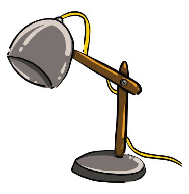 Gece lambası, illüstrasyon, beyaz arkaplanda vektör