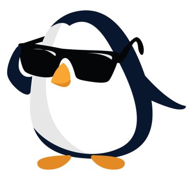 Güneş gözlüklü, resimli, beyaz arkaplanda vektör