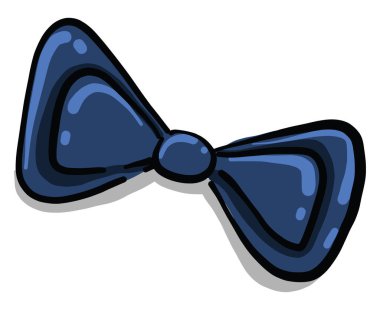 Mavi yay, illüstrasyon, beyaz arkaplan vektörü