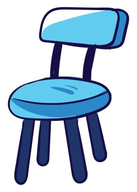 Mavi sandalye, illüstrasyon, beyaz arkaplanda vektör