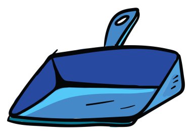 Mavi toz tepsisi, illüstrasyon, beyaz arkaplanda vektör