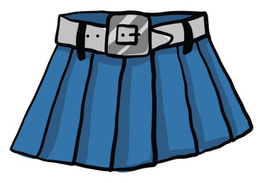 Kısa etek, illüstrasyon, beyaz arkaplanda vektör