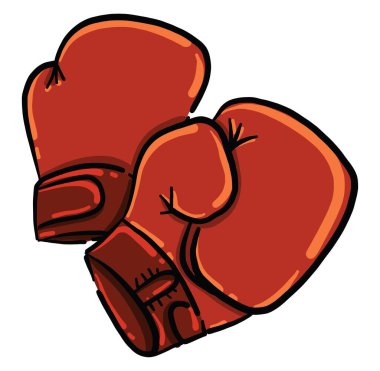 Boks eldivenleri, illüstrasyon, beyaz arkaplan vektörü