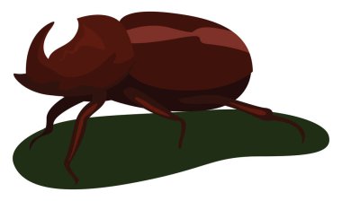 Kornalı böcek, illüstrasyon, beyaz arkaplanda vektör