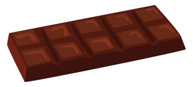 Çikolata, illüstrasyon, beyaz arkaplanda vektör