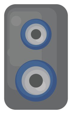 Bluetooth hoparlörü, illüstrasyon, beyaz arkaplan üzerindeki vektör