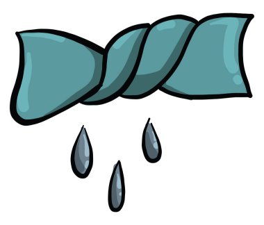 Islak havlu, illüstrasyon, beyaz arkaplanda vektör