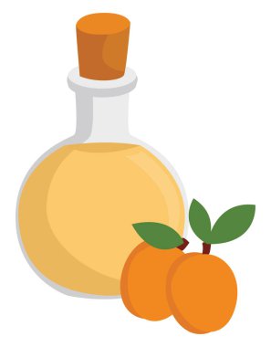 Meyve votkası, illüstrasyon, beyaz arkaplanda vektör