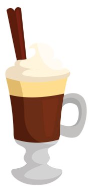 Glace içeceği, illüstrasyon, beyaz arkaplanda vektör