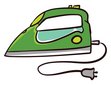 Yeşil demir, illüstrasyon, beyaz arkaplan vektörü