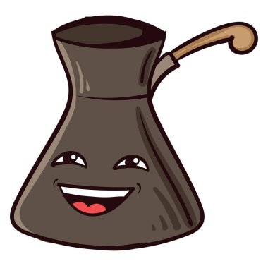 Kahve, illüstrasyon, beyaz arkaplan vektörü için hapis