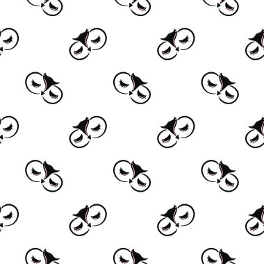 Küçük baykuş gözleri, beyaz arka planda pürüzsüz desen.