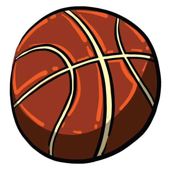 Basketbol Topu Illüstrasyon Beyaz Zemin Üzerindeki Vektör — Stok Vektör
