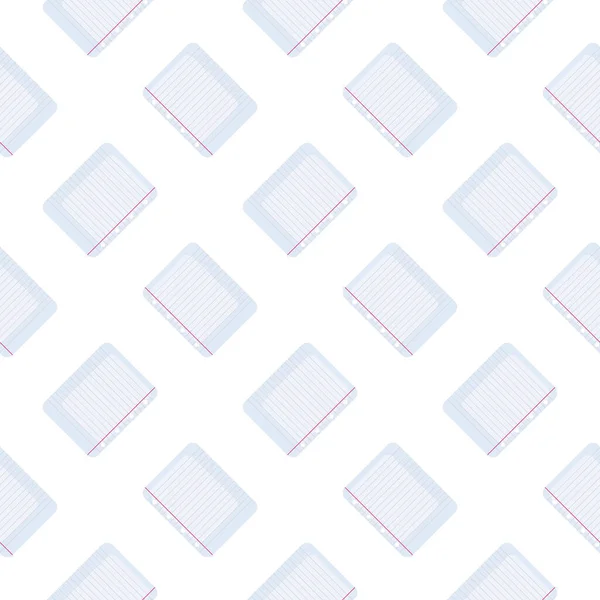 Leeres Papier Nahtloses Muster Auf Weißem Hintergrund — Stockvektor