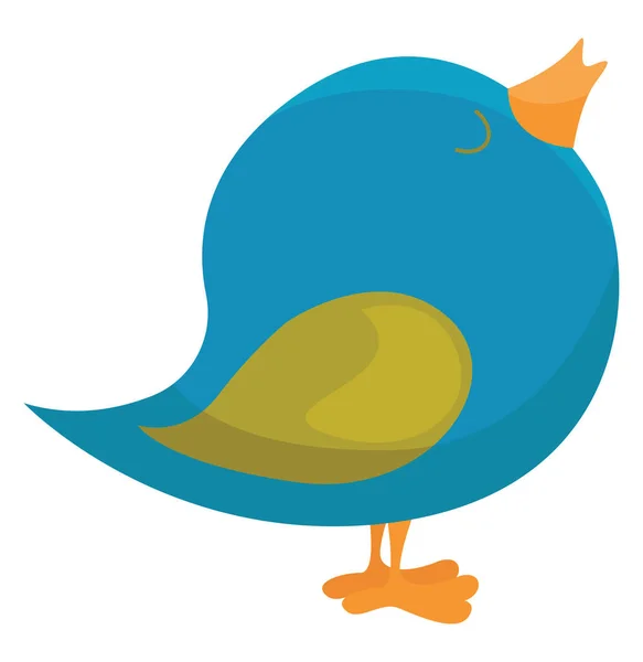Uccellino Blu Illustrazione Vettore Sfondo Bianco — Vettoriale Stock