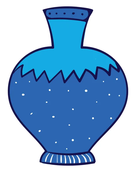 Florero Azul Ilustración Vector Sobre Fondo Blanco — Vector de stock