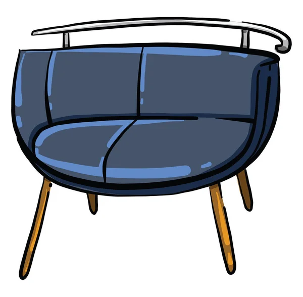 Blaues Sofa Illustration Vektor Auf Weißem Hintergrund — Stockvektor