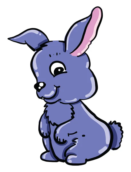 Blue Bunny Illustration Vector White Background — Stock Vector