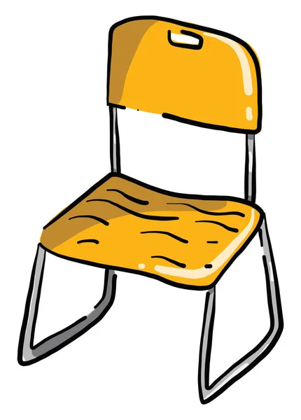 Gelber Stuhl Illustration Vektor Auf Weißem Hintergrund — Stockvektor