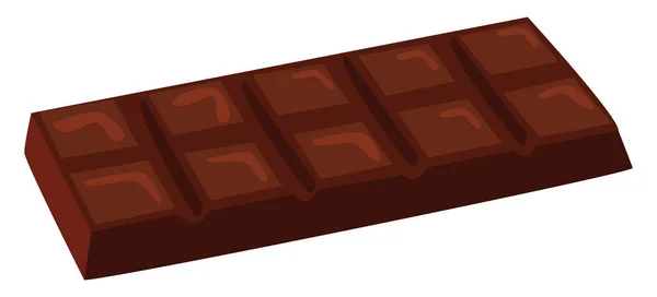 Barra Chocolate Ilustração Vetor Fundo Branco —  Vetores de Stock