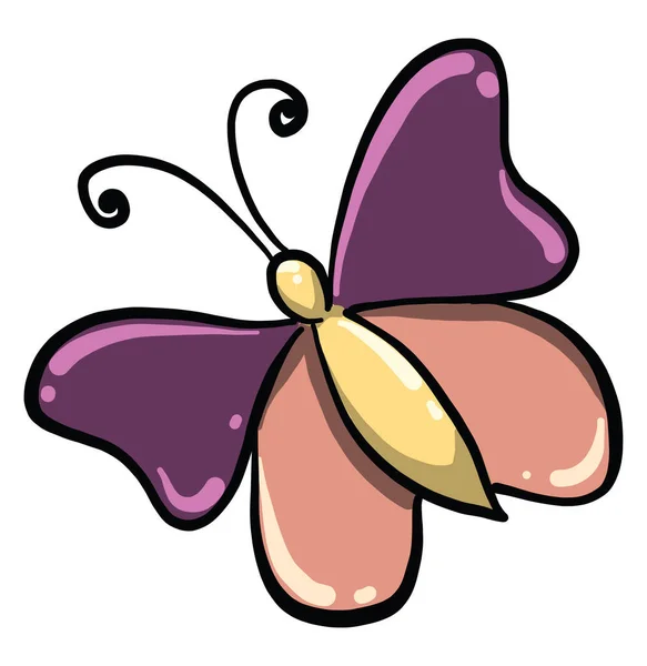 Hübscher Schmetterling Illustration Vektor Auf Weißem Hintergrund — Stockvektor