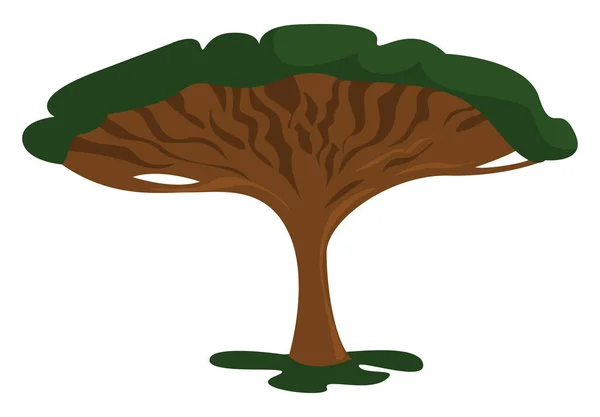 Δράκο Δέντρο Εικονογράφηση Διάνυσμα Λευκό Φόντο — Διανυσματικό Αρχείο