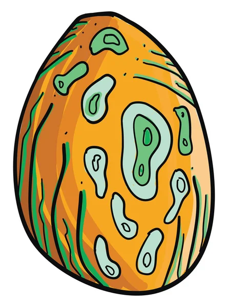 Uovo Pasqua Arancione Illustrazione Vettore Sfondo Bianco — Vettoriale Stock