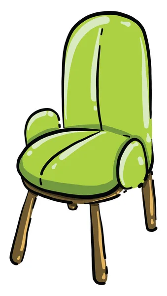Cadeira Verde Ilustração Vetor Sobre Fundo Branco — Vetor de Stock
