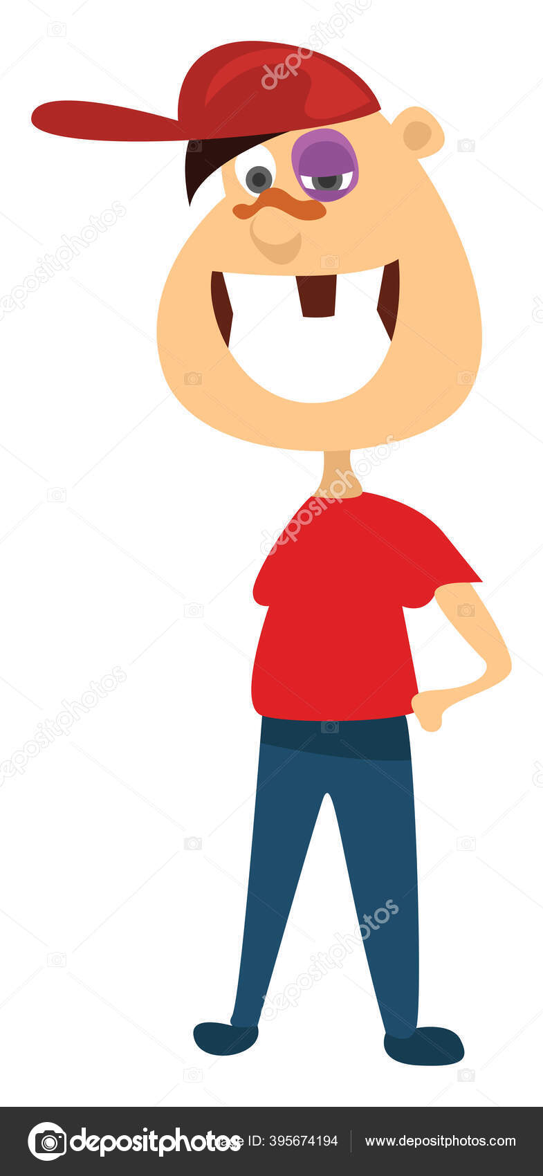 Boy Beaten Illustration Vector White Background Stock Vector Image by