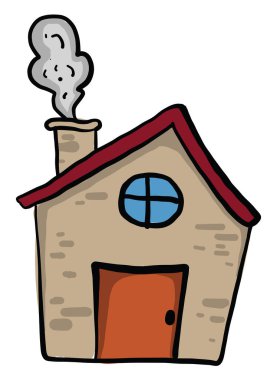 Bacadan duman, illüstrasyon, beyaz arkaplanda vektör