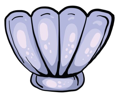 Mor istiridye, illüstrasyon, beyaz arkaplanda vektör