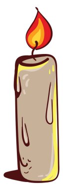 Mum yanıyor, illüstrasyon, vektör beyaz arkaplanda